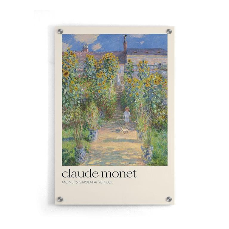 Walljar.com Walljar Schilderij Plexiglas Claude Monet De Tuin Van Monet In