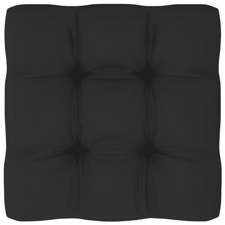 vidaXL Bankkussen pallet 70x70x10 cm zwart