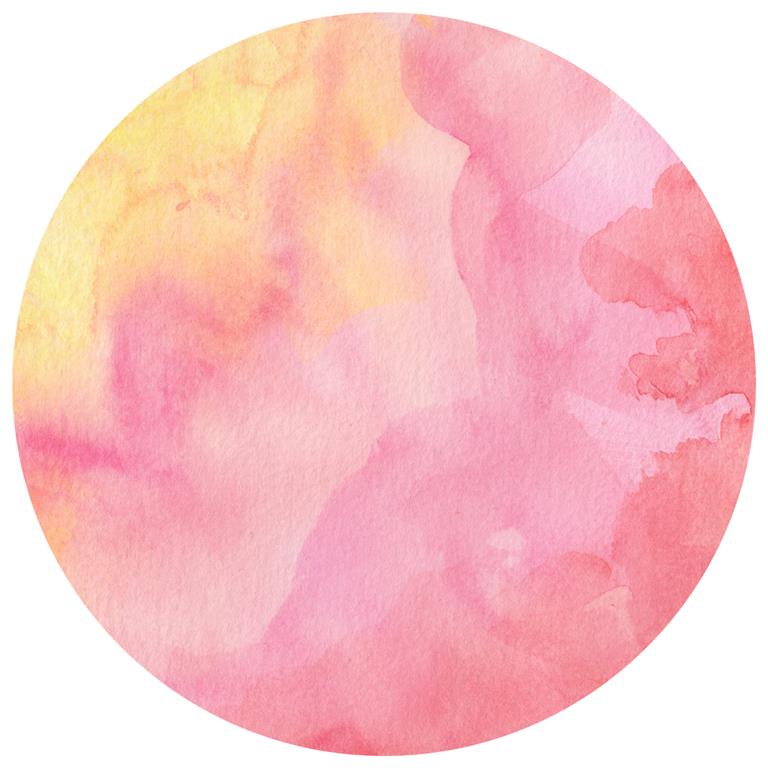 Seemly | Pink to Yellow Muurcirkel