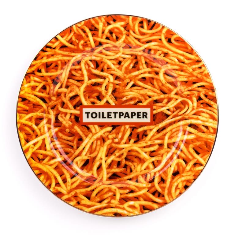 Seletti Toiletpaper dinerbord porselein spaghetti