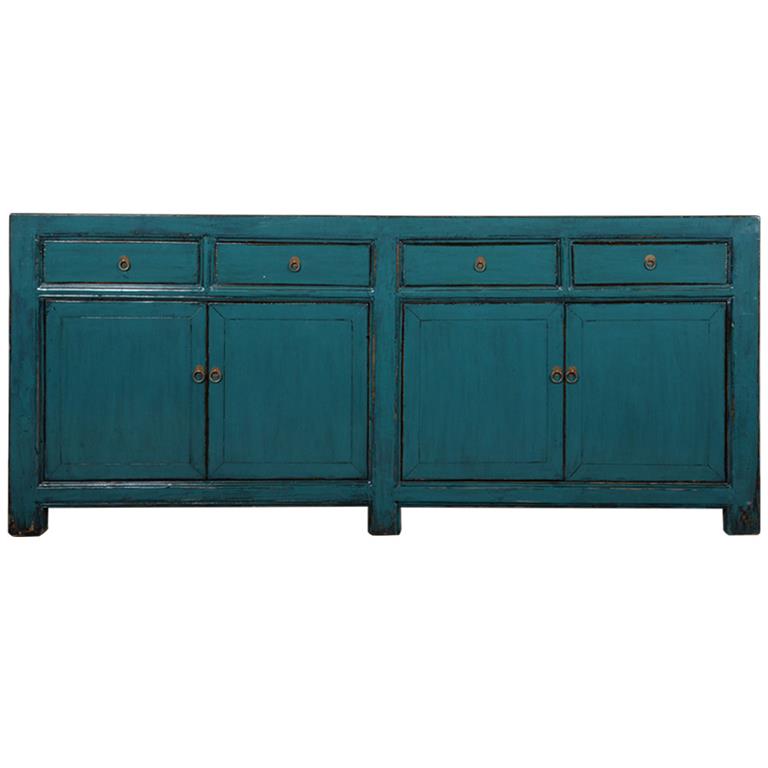 Fine Asianliving Chinees Dressoir Teal Glanzend B214xD43xH91cm Chinese Meubels Oosterse Kast
