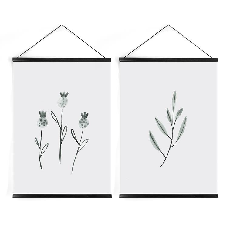 Art For the Home Hanging Poster set van 2 Botanisch Duo