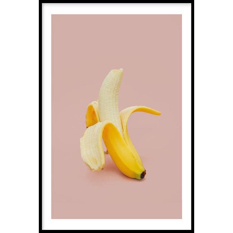Walljar.com Walljar Poster met lijst Peeled Banana