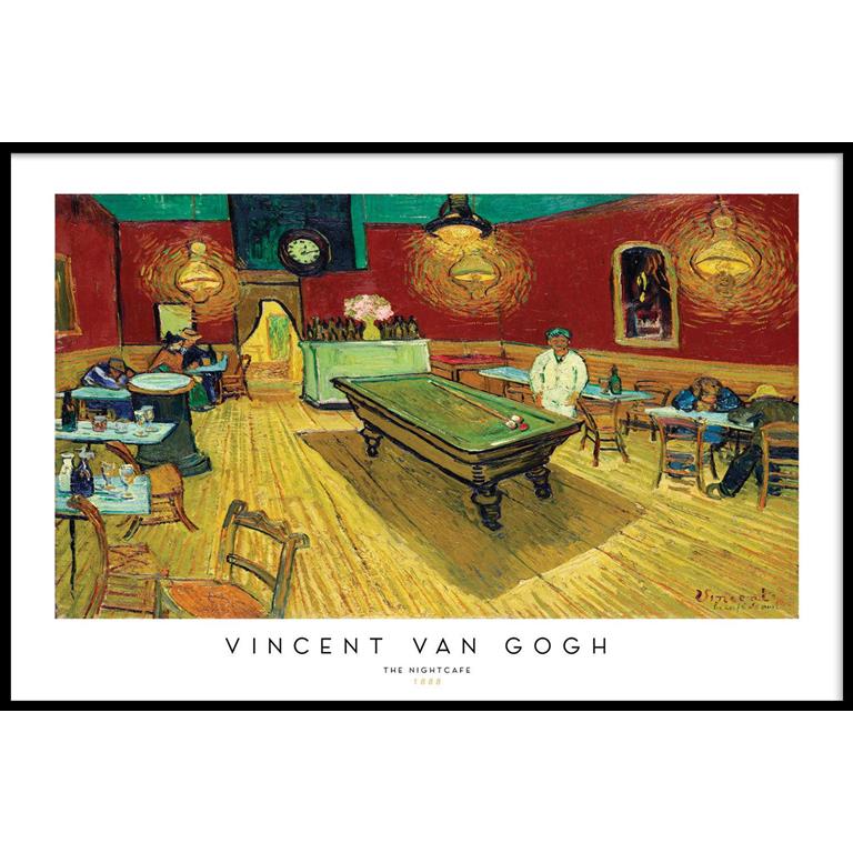 Walljar.com Walljar Poster met lijst Vincent van Gogh Het Nachtcafé