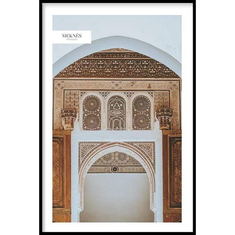 Walljar.com Walljar Poster met lijst Moroccan Temple