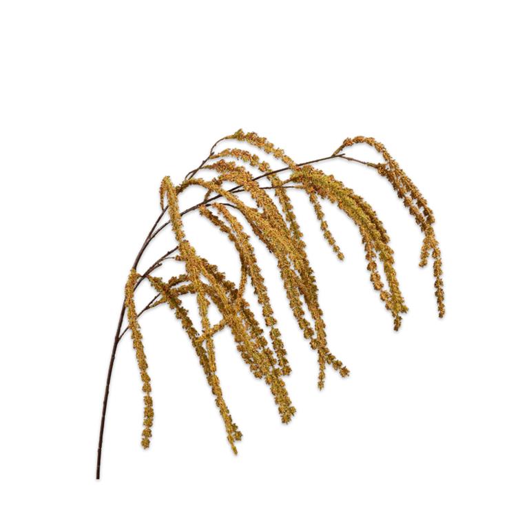 Silk-ka Kunstbloem-Zijde Amaranthus Hang Geel-Oranje 114 cm