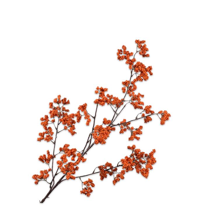 Silk-ka Kunstbloem-Zijde Bessentak Oranje 110 cm