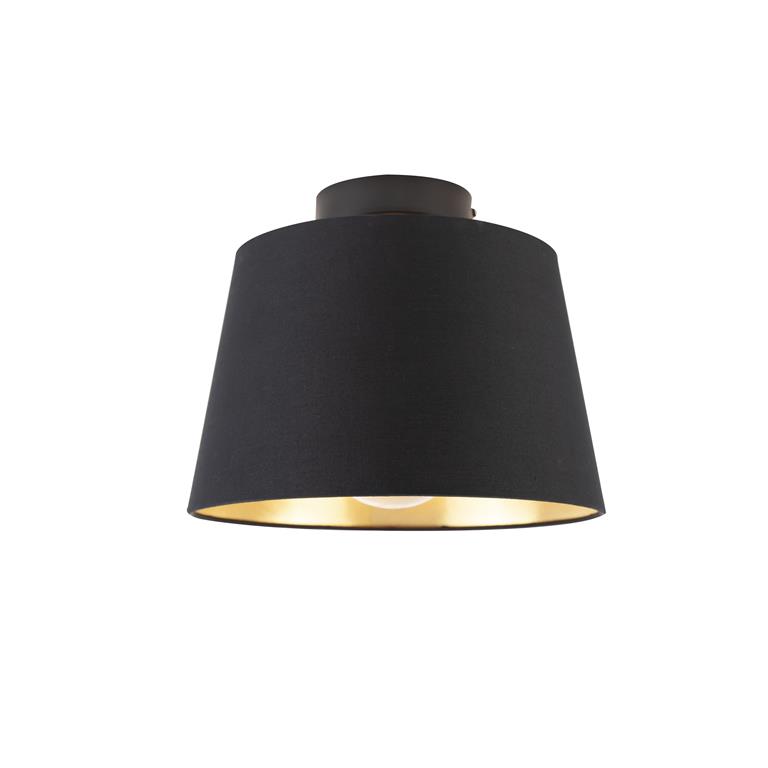 QAZQA Plafondlamp combi Zwart Klassiek Antiek D 250mm