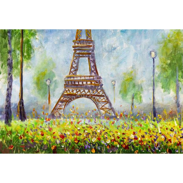 Sweet Living Canvas Schilderij Eiffel Tower B60 x L40 cm