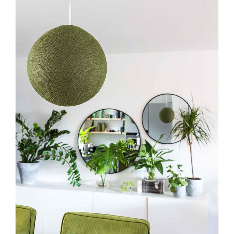Cotton Ball Lights hanglamp donker groen Kaki 36 cm