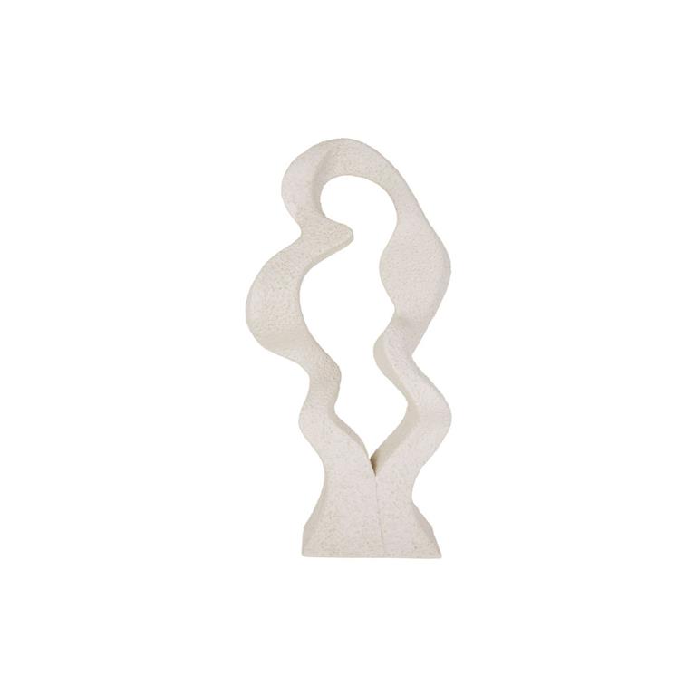 Light & Living present time Statue Abstract Art Wave polyresin ivory