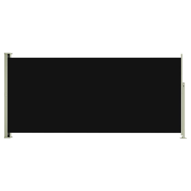 VidaXL Tuinscherm uittrekbaar 140x300 cm zwart