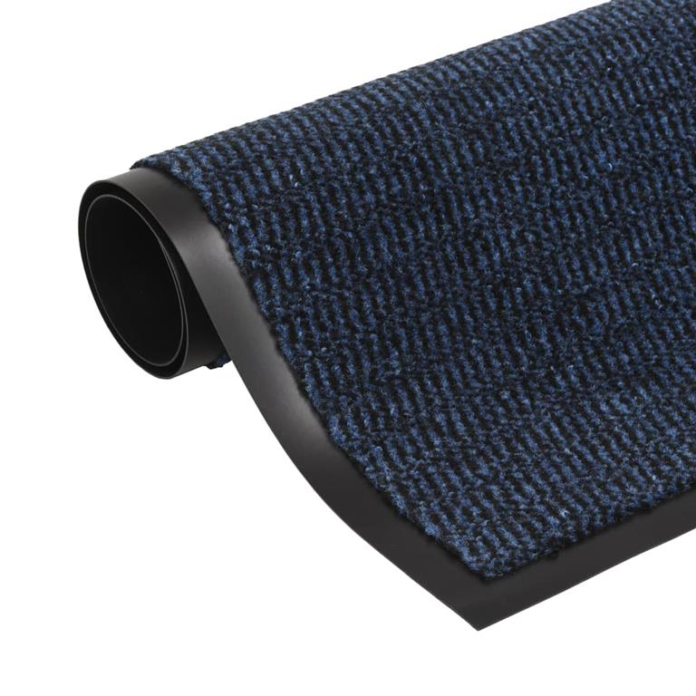 VidaXL Droogloopmatten 2 st rechthoekig getuft 80x120 cm blauw