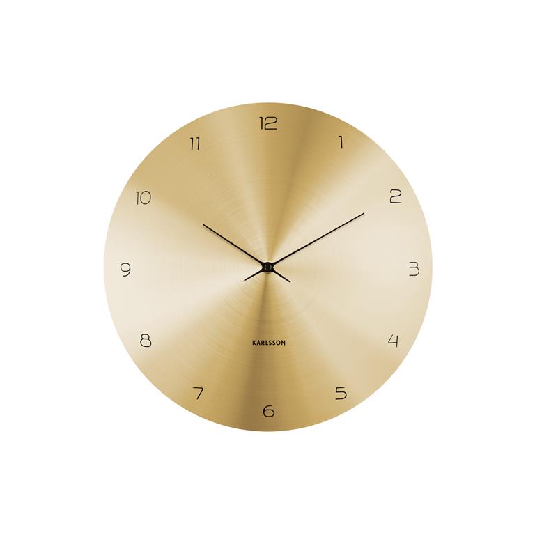Karlsson Wall clock Dome Disc metal gold