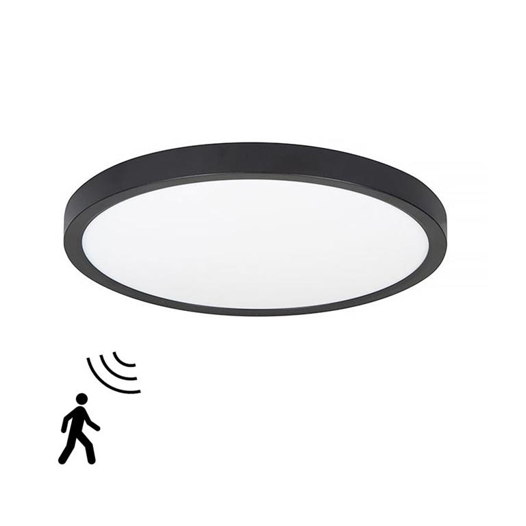 Highlight Plafondlamp Piatto Ø 30 5 cm Sensor zwart