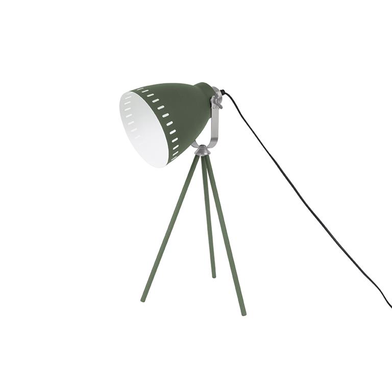 Leitmotiv Tafellamp Mingle 3 poten Metaal Groen Nikkel accenten 54x16 5cm