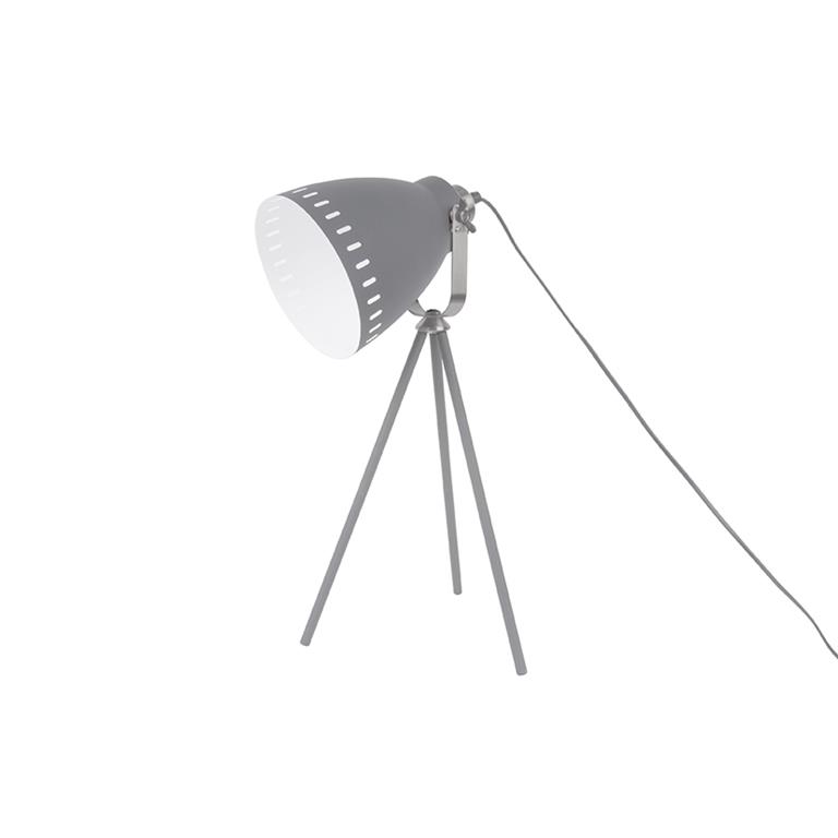 Leitmotiv Tafellamp Mingle 3 poten Metaal Grijs Nikkel accenten 54x16 5cm