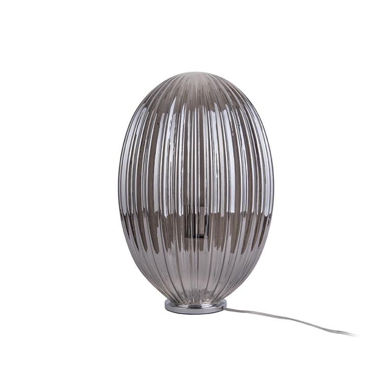 Leitmotiv Tafellamp Smart Ovaal Glas Smokey Grijs Large 30x45cm