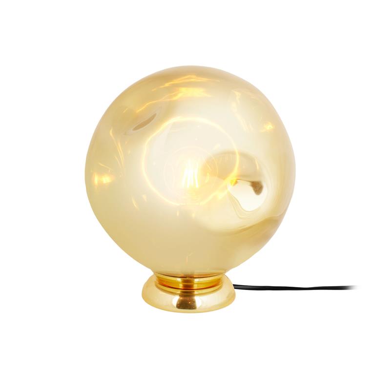 Leitmotiv Table lamp Blown round glass gold