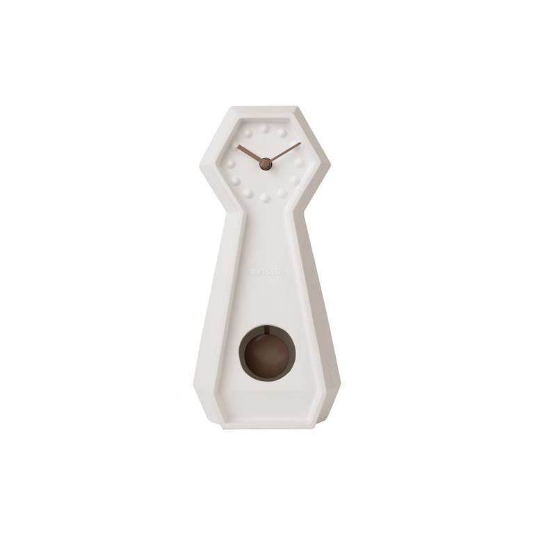 Karlsson Table clock Genuine pendulum ceramic white