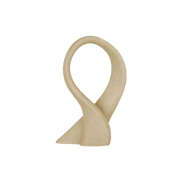 Light & Living present time Statue Abstract Art Bow polyresin sand brown