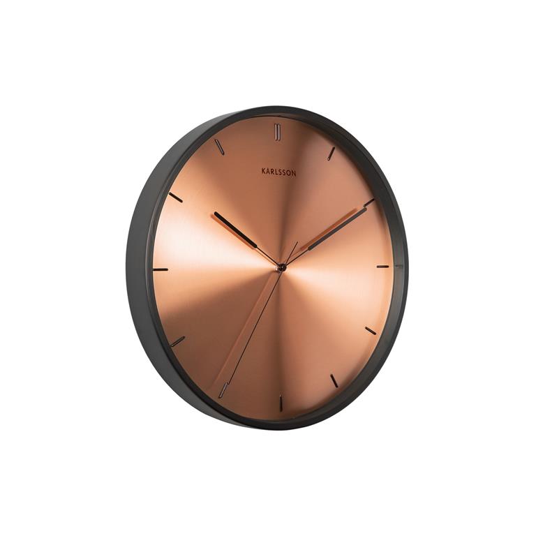 Karlsson Wall clock Finesse copper dial black case