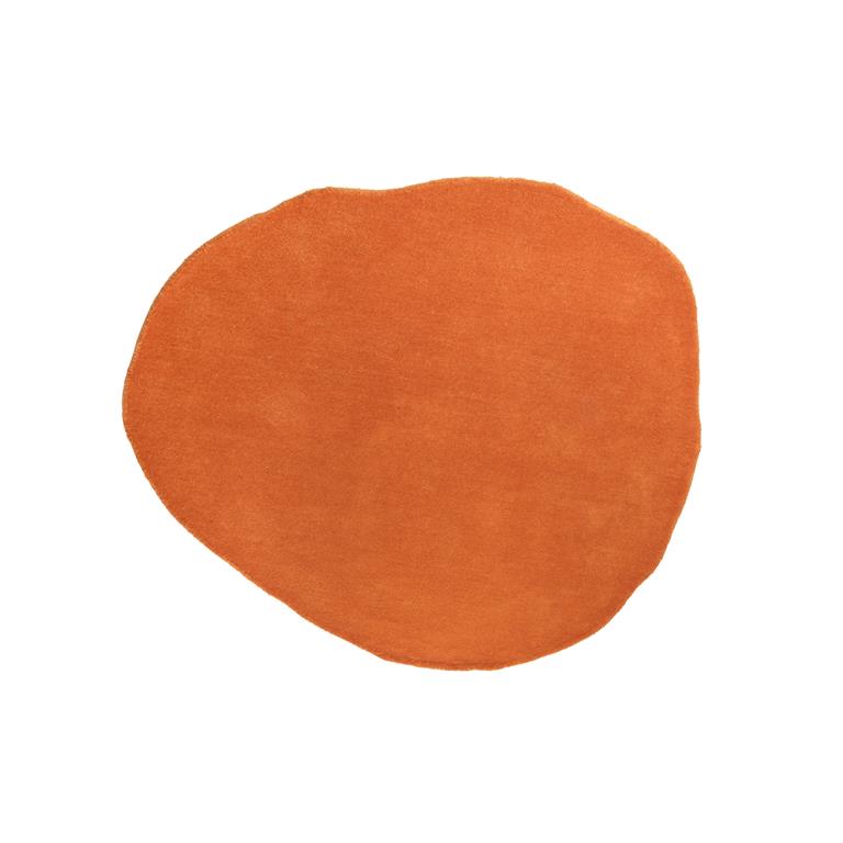Leitmotiv Carpet Organic Round medium wool burned orange