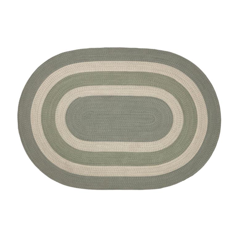 Kave Home Leeith tapijt gemaakt van PET in groen Ø 160 x 230 cm