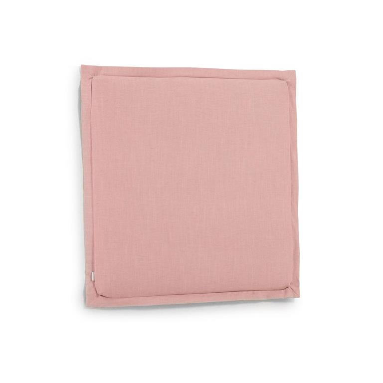 Kave Home Tanit hoofdbord met afneembare hoes in roze linnen voor