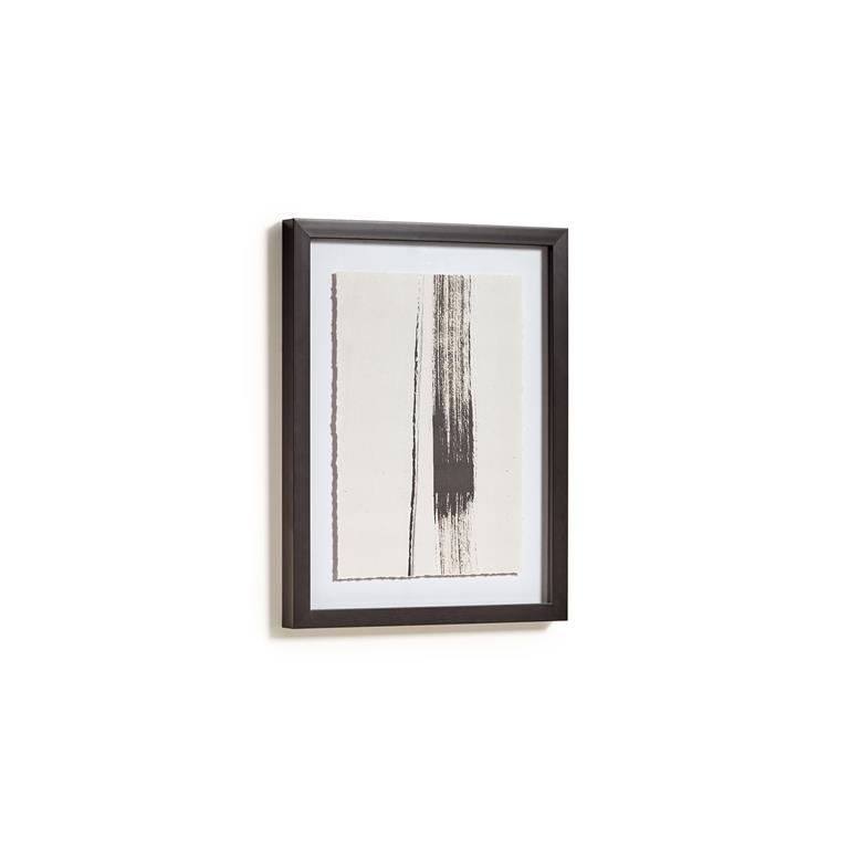 Kave Home Anaisa foto wit verticale streep zwart 30 x 40 cm