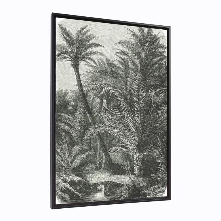 Kave Home Bamidele palm afbeelding 60 x 90 cm