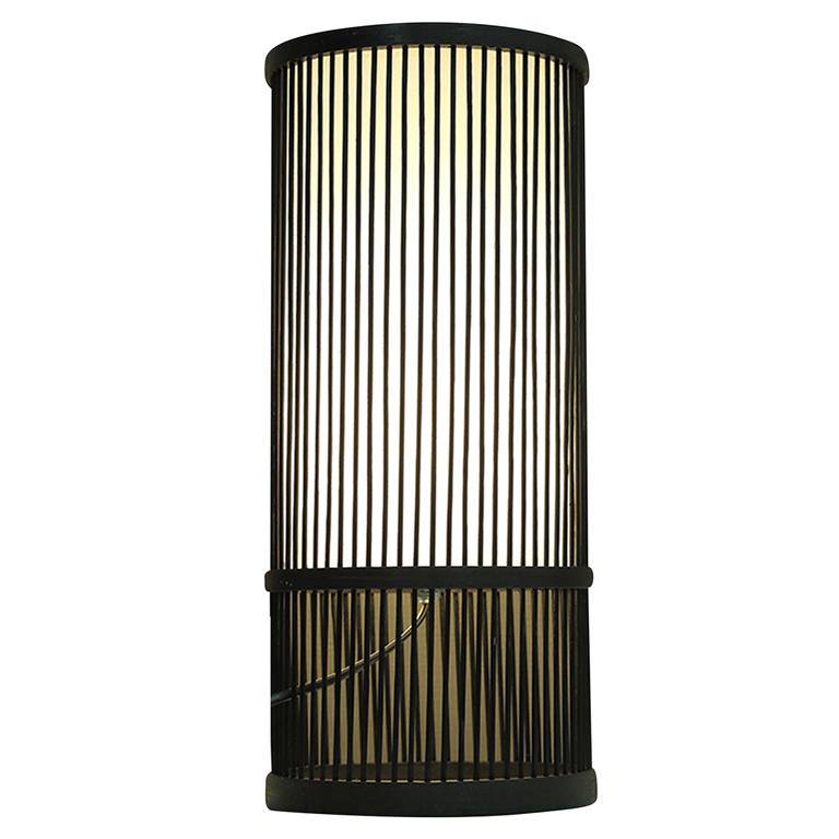 Fine Asianliving Bamboe Tafellamp Zwart Mark D18xH42cm