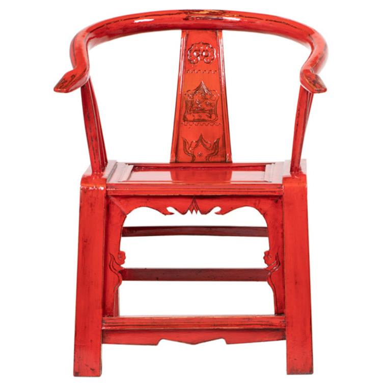 Fine Asianliving Chinese Stoel Traditioneel Rood B69xD69xH95cm Chinese Meubels Oosterse Kast