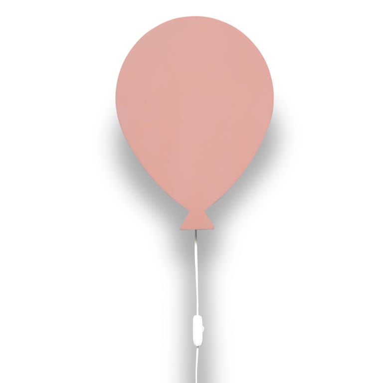 Toddie | Houten wandlamp kinderkamer | Ballon Terra roze