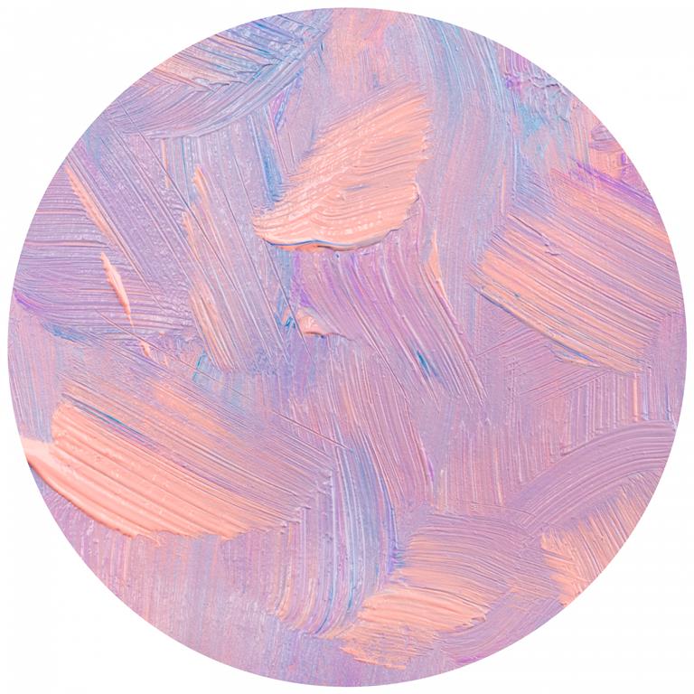 Seemly | Pink Aesthetic Paint Muurcirkel