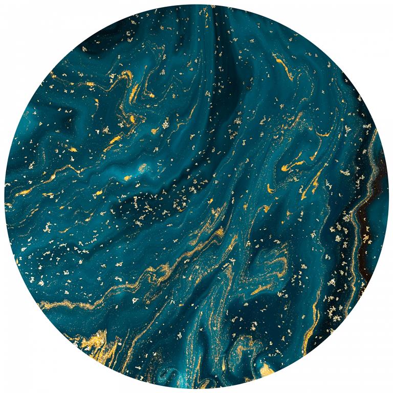 Seemly | Marble Blue Gold Muurcirkel