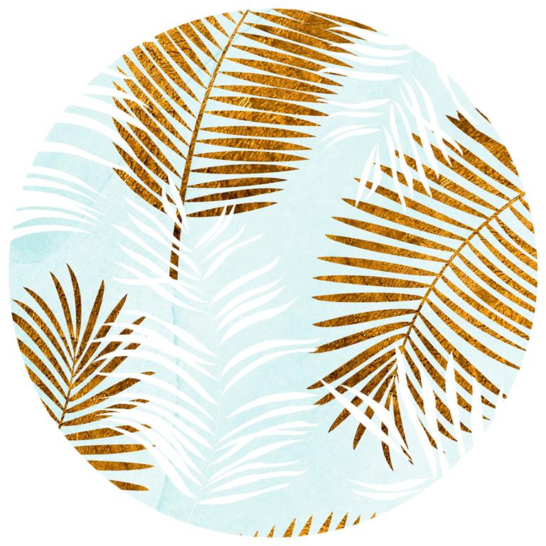 Seemly | Gold Palm Muurcirkel