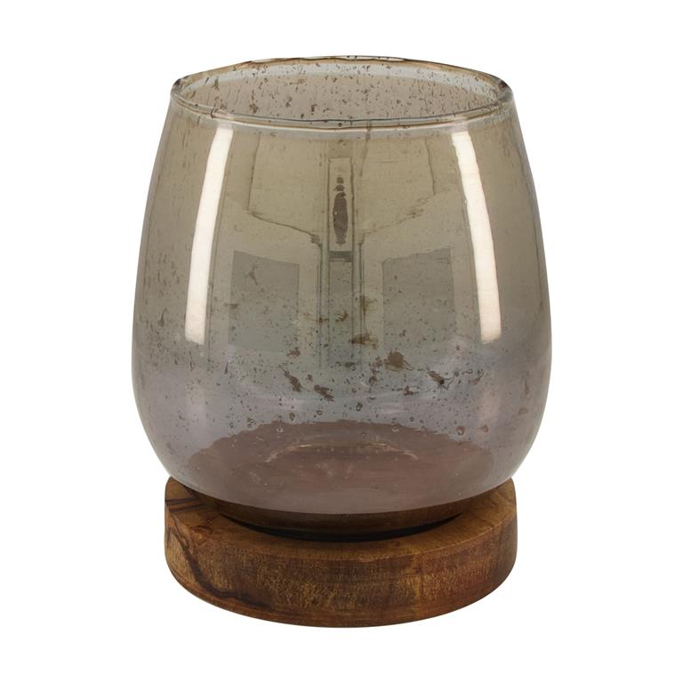 Dijk Natural Collections Tealight holder glass 12x13x18cm Bruin