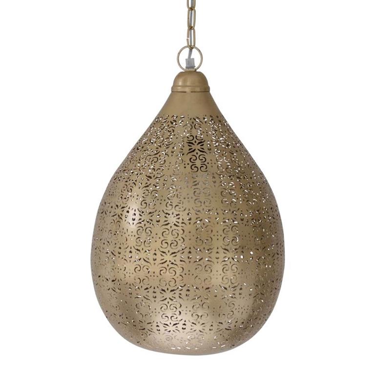 Safaary Marokkaanse Hanglamp Goud Mirka Ø 29 x 45cm