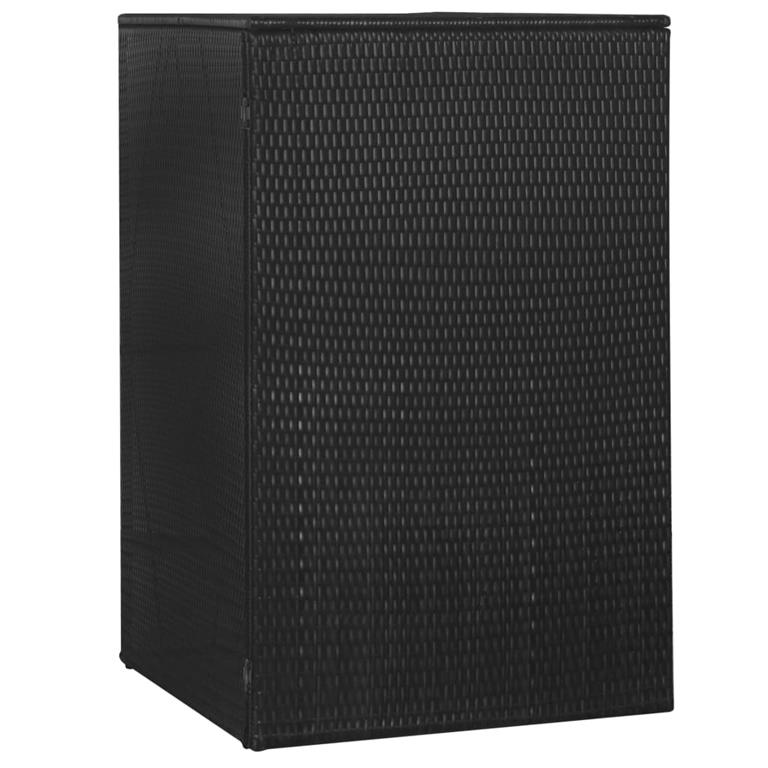 VidaXL Containerberging enkel 76x78x120 cm poly rattan zwart