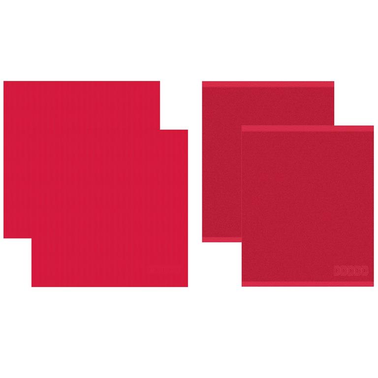 DDDDD 2x theedoek + 2x keukendoek Logo Red