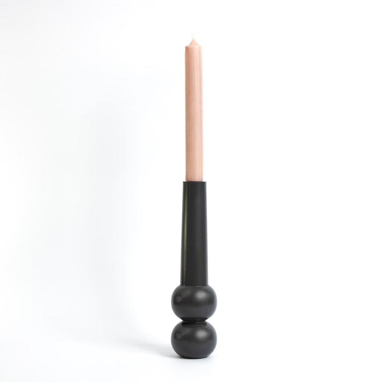 LEMON LILY Candleholder cone high Charcoal