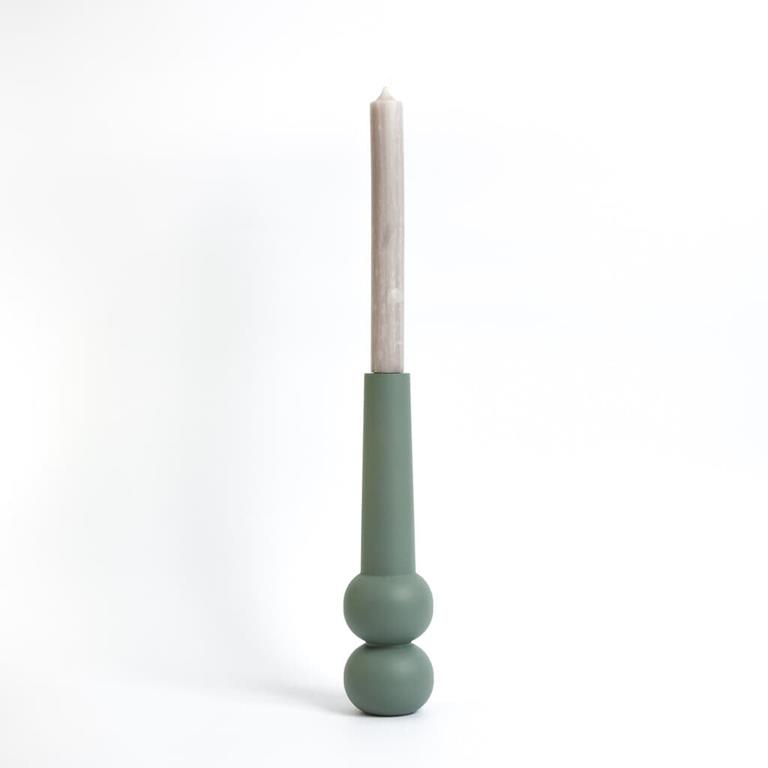 LEMON LILY Candleholder cone high Green