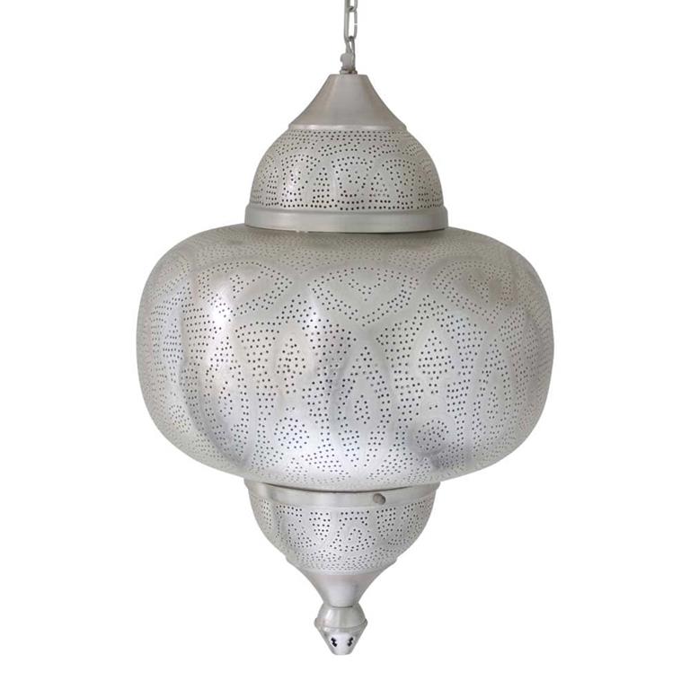 Safaary Oosterse Hanglamp Zilver Ambia Ø 42 x 63cm
