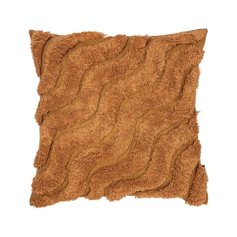 Liviza Sierkussen golvend getuft bruin Katoen Vierkant Bruin 15 cm 45 cm 45 cm