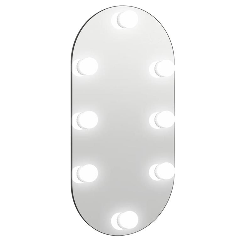 VidaXL Spiegel met LED-verlichting ovaal 60x30 cm glas