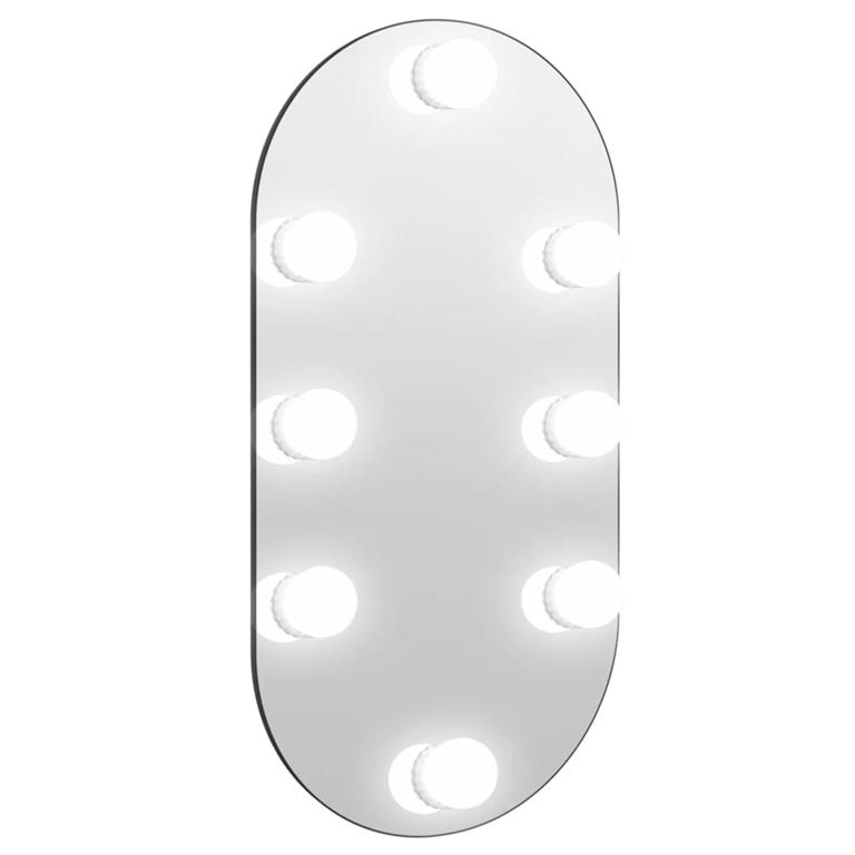 VidaXL Spiegel met LED-verlichting 40x20 cm glas ovaal