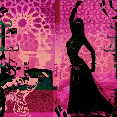 Safaary Arabische Schilderij Buikdanseres Roze