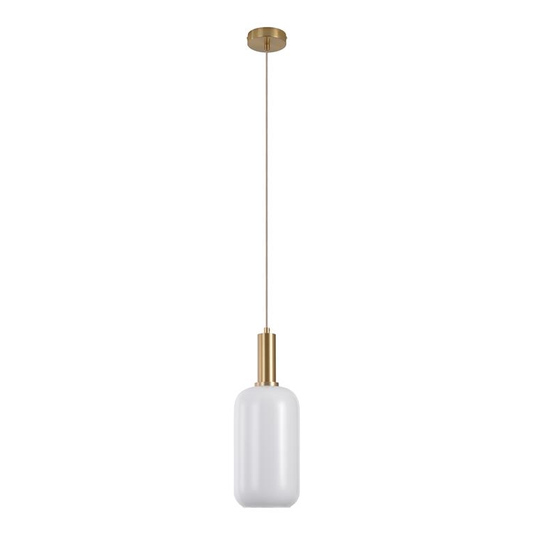 Duverger Faberge Hanglamp cilinder wit glas koper 1