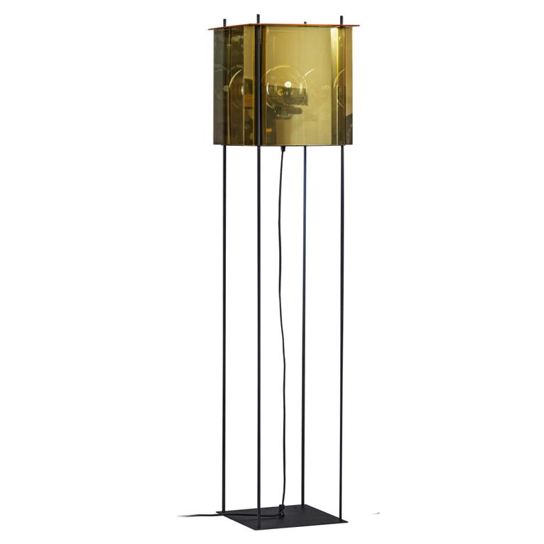 ETH Cube Vloerlamp Zilver Goud 130 cm hoog
